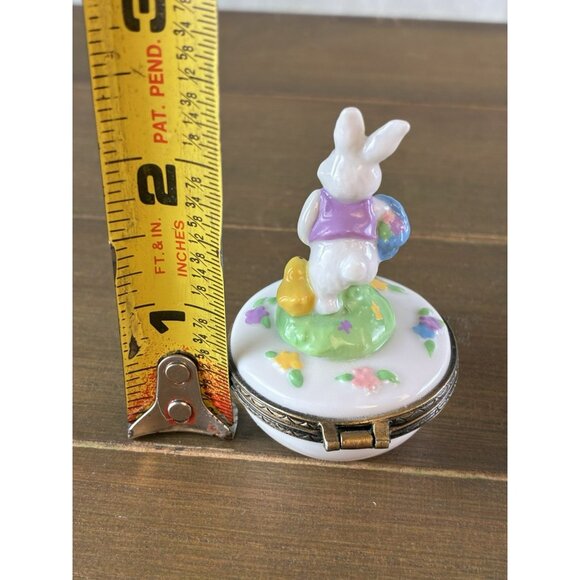 VTG Midwest Cannon Falls Easter Bunny Chick Trinket Pill Ring Box Small - Picture 3 of 7